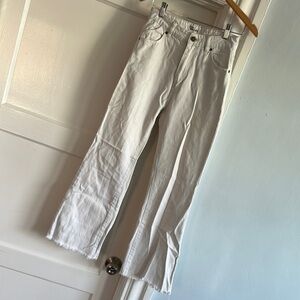ROLLA'S White Flare Wide Leg Jeans